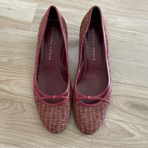 Martinez Valero Shoes - Martinez Valero Red Tweed Heels